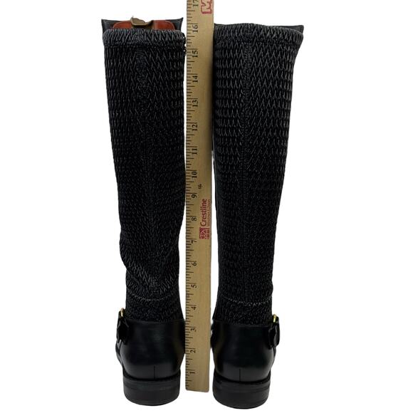 Cole Haan Women's Clover Stretch Tall Boots 6 Riding Buckle Equestrian Black NEW - Picture 7 of 10